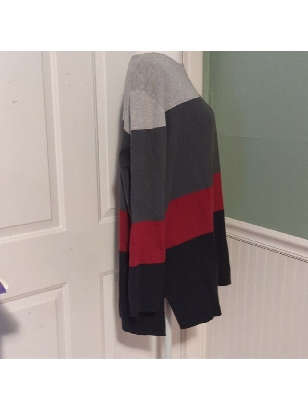 Liz Claiborne Sweater Striped Long Sleeve 2X Holidays Cozy Winter Skiing - Picture 7 of 10